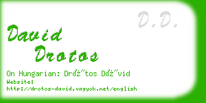 david drotos business card